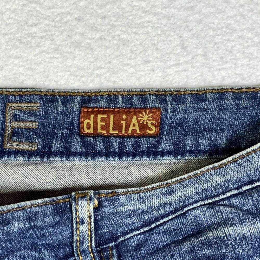 dELiAs Reese Bootcut Flap Rear Pocket Denim Jeans Blue Womens Size 19/20 90s Y2K - Picture 4 of 12